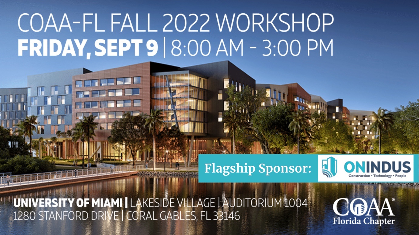 OnIndus becomes the Flagship Sponsor for the COAA Florida 2022 Fall Workshop in Miami.